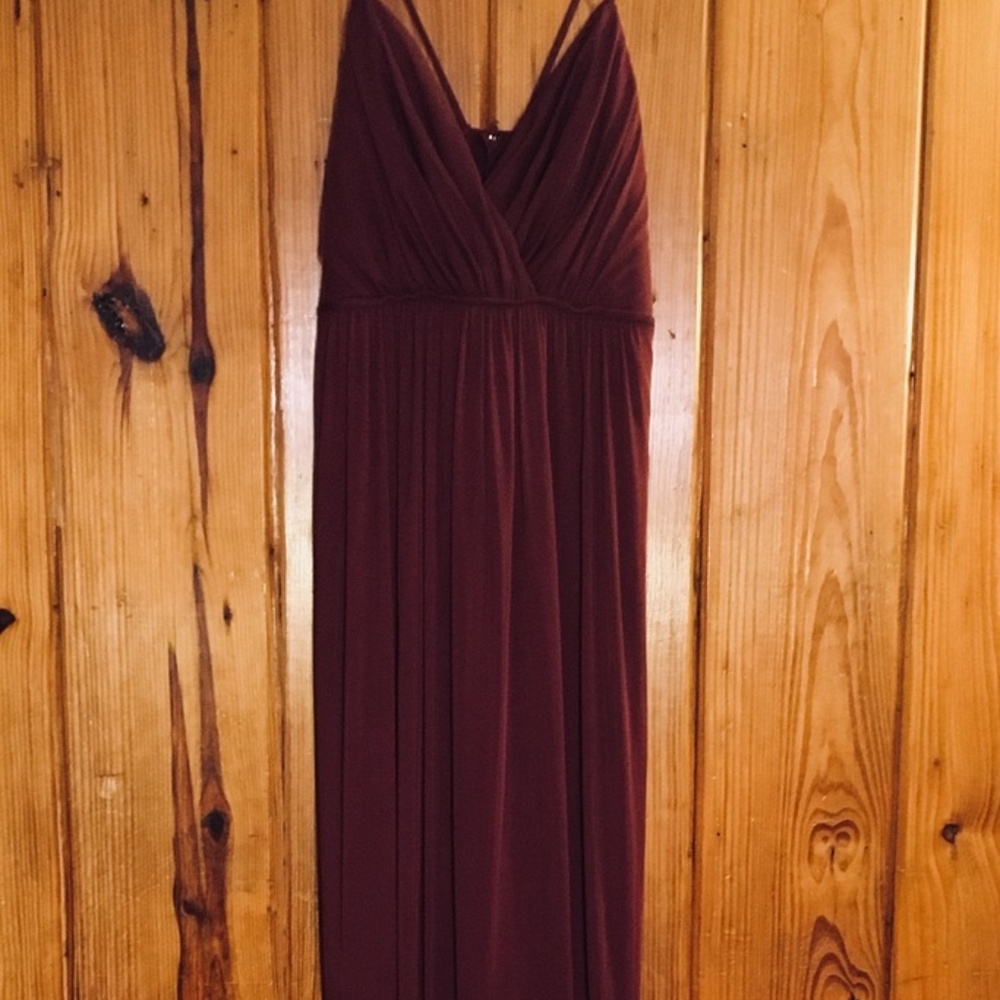 Merlot David's Bridal Bridesmaid Dress